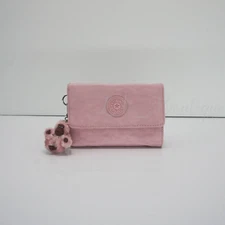 Kipling PIXI Snap Medium Trifold Wallet Polyamide AC3710 Soft Blush Pink NWT $54