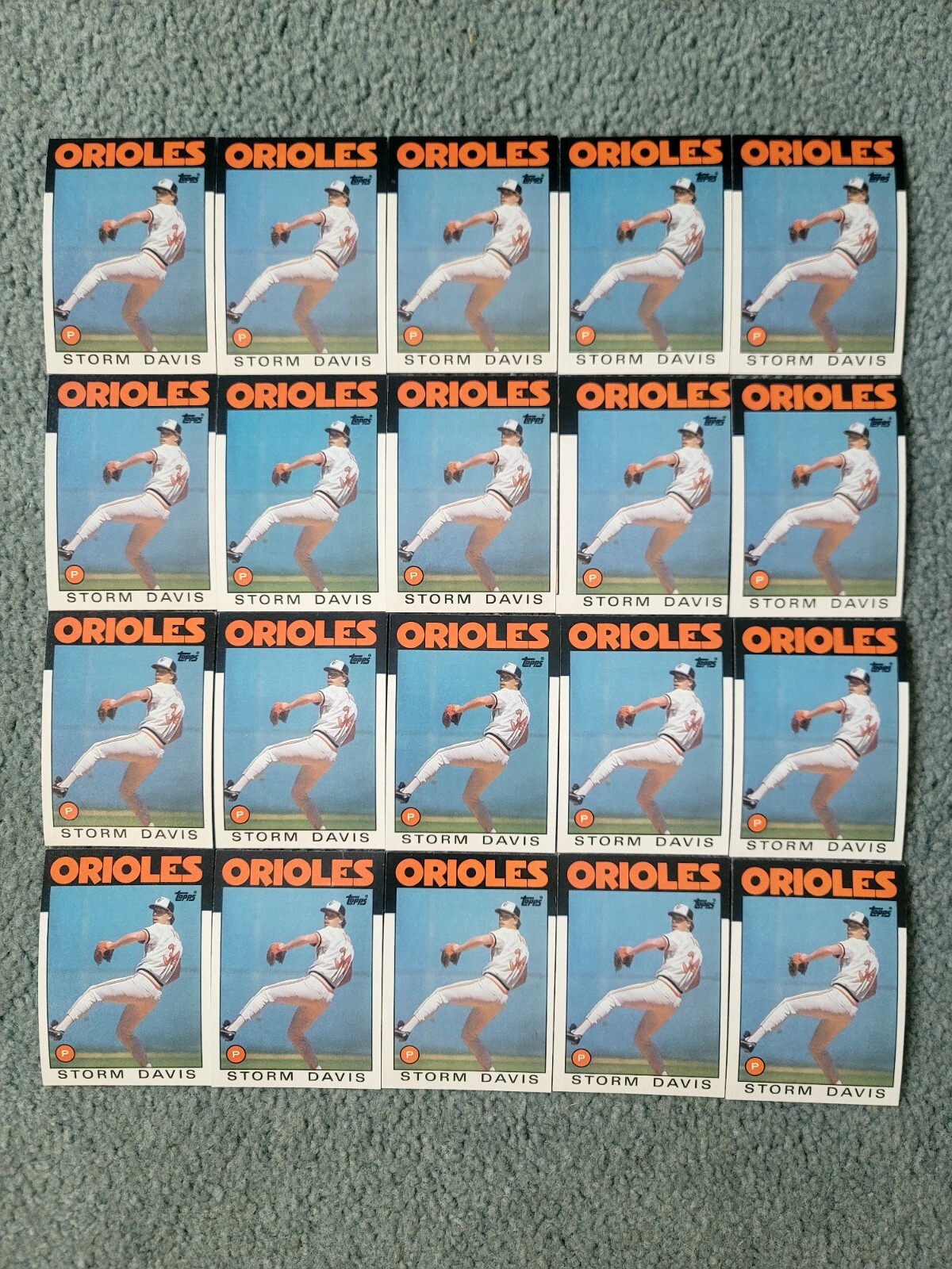 1986 Topps Storm Davis Baseball Card Lot of approx 20 Cards eBay