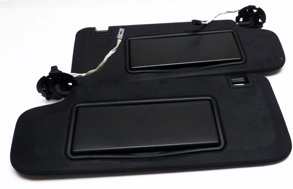 Parasol Negro Gamuza con Espejo Iluminado Barra Ajustable Malibu LaCrosse Verano Foto 4 de 4