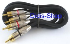 Cinch Audio Kabel High End 1m Hifi 99,99% Kupfer Neu Cinchkabel Chinch schwarz