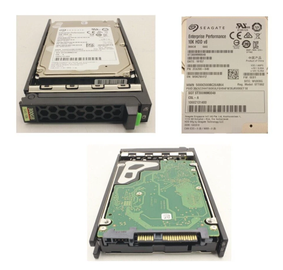NEW Fujitsu 300GB 2.5" 10K HDD SAS 12Gb/s 512N Hot Plug EP S26361-F5729-L130 - Image 2 of 4