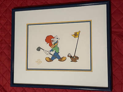 Woody Woodpecker Hole in one! Original Serigraph Cel with COA 1991