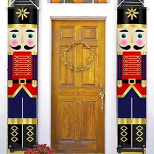 FSFLAG Nutcracker Christmas Decorations - Welcome Sign for Porch Front Door I...