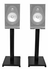 Black 21 Steel Bookshelf Speaker Stands For Energy CB-20 Bookshelf Speakers