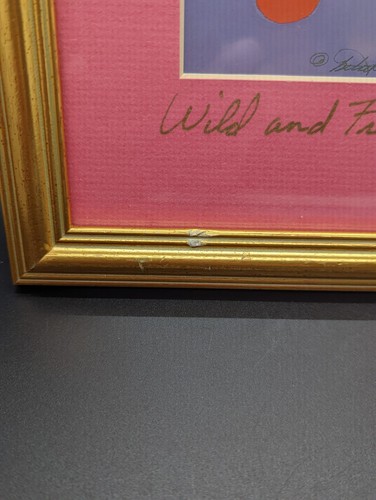 Vintage Framed Horse Art Print - Signed by Betsey Fowler - Wild and Free *READ* - Picture 13 of 13