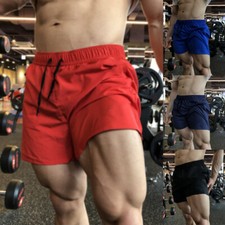 Mens Sports Training Running Bodybuilding Workout Fitness Shorts Gym Pants Work 