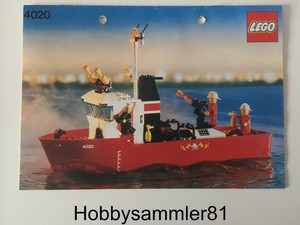 Lego 4020 Bauanleitung Fire Fighting Boat Feuerwehrboot