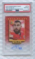 POP 2 PSA 10 TRAVIS KELCE 2020 IMPECCABLE AUTOGRAPH #ED 68/100 ON CARD AUTO RARE