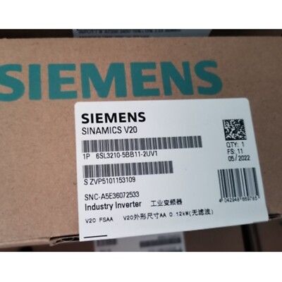 6SL3210-5BB11-2UV1 New Sealed Siemens Industry Inverter 6SL3210-5BB11-2UV1
