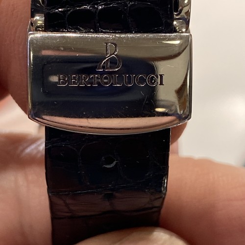 80%Off UNIQUE 18K-Steel Bertolucci Doppia mother Of Pearl Dial Crystal Watch - Picture 8 of 16