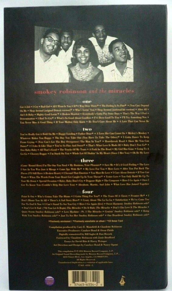 Smokey Robinson and The Miracles : The 35th Anniversary Collection 4CD Book Set - Image 2 of 4