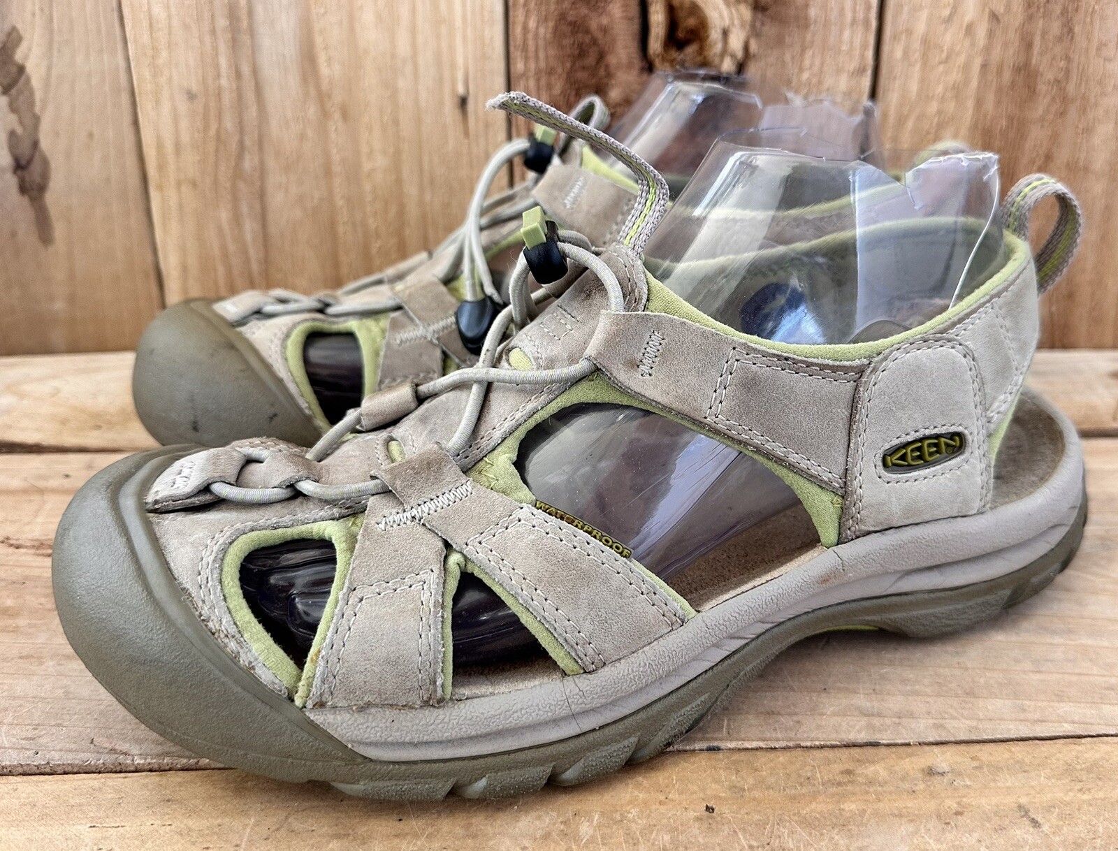 Sandali estivi Keen Newport scarpe impermeabili da trekking kaki marrone donna taglia 8