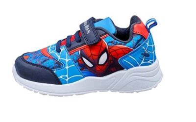Jungen Spiderman Turnschuhe Marvel Kinder Schuhe Reißband Riemen einfacher Verschluss Größe 6-2