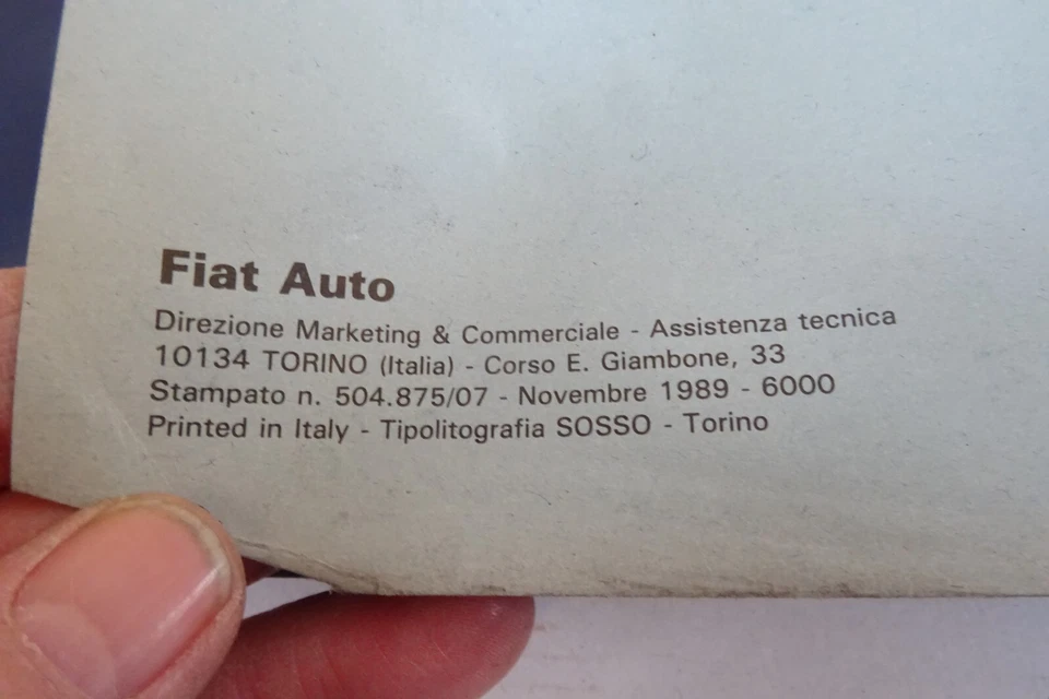 manuale officina Fiat Tipo 2.0 ie 16V 1.7 motore cambio dati tecnici 1989 - Immagine 4 di 4