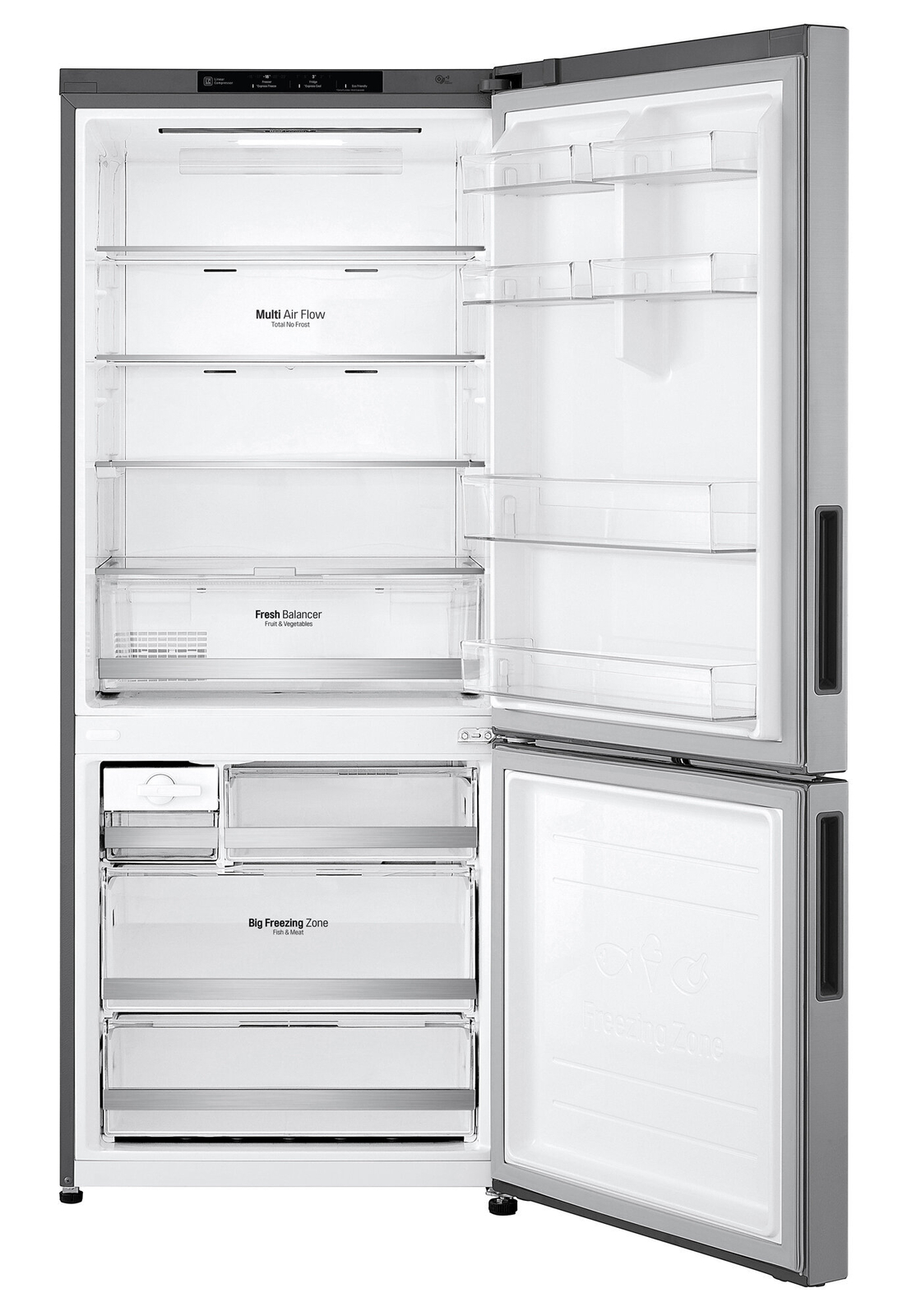 NEW LG 420L Bottom Mount Fridge Stainless Steel GB455PL 8806098380701