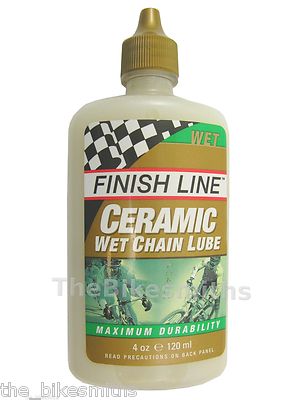 Finish Line Wet Ceramic Bike Lube Chain Oil Drip Bottle Economy Size 4oz
