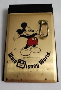 Micky Mouse Brass Vintage Note Pad Collectible