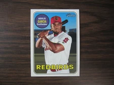2018 Topps Heritage Minor League # 48 Adous Garcia Card (B18) Memphis Redbirds