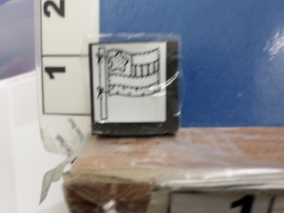 patchwork flag patriotic  foam mounted  stampin up!  RUBBER STAMP 18v