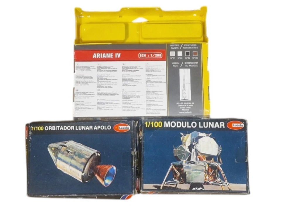 Espacio: Ariane IV, Módulo Lunar Apolo y Módulo de Comando Apolo kits de modelos Foto 3 de 4