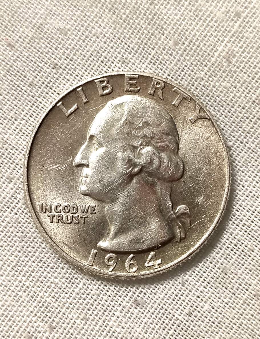 1964 25C Silver Washington Quarter | eBay