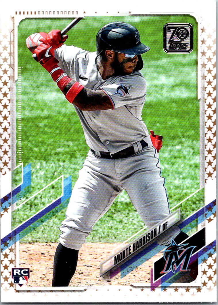 2021 SERIES 1 GOLD STAR PARALLEL MONTE HARRISON RC MIAMI MARLINS #126 PARALLEL