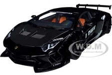 LAMBORGHINI AVENTADOR LB-WORKS LIVERY BLACK LTD ED 1/18 MODEL CAR AUTOART 79244