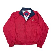 Vintage 90s Wells Fargo Embroidered Red port authority windbreaker Jacket Large