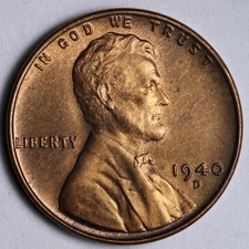 1940-d Lincoln Wheat Cent Penny Bu Uncirculated Ms E176 Ksdc 1940-d Lincoln Wheat Cent Penny Bu Uncirculated Ms E176 Ksdc