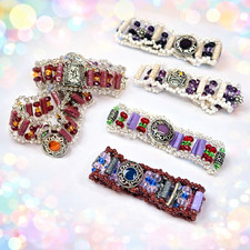 Handmade Beaded Statement Bracelets Mixed Design Boho Style 6pcs Lot