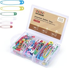 Safety Pins - 150 Pcs Assorted Sizes 6 Color Pins Bulk - Small Large Heavy D...
