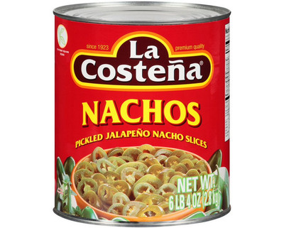 La Costena Jalapeno Nacho Slices 100 oz Can Spicy Pickled Peppers Bulk