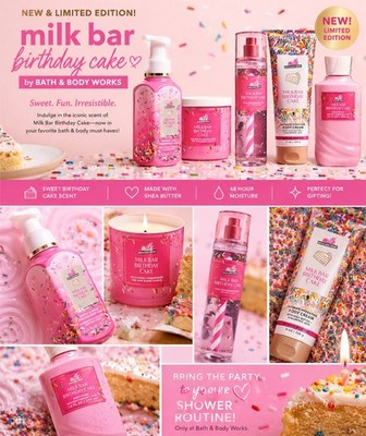 Bath & Body Works Milk Bar Birthday Cake Bundle