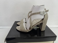 Miss KG Gold Heels -Glitter Shae Stiletto Crossover Sandals size uk 5 EU 38