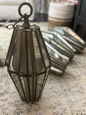 High End Set 4 Deco Style Pendent Mirrored Br...