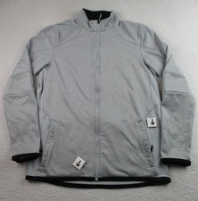 Under Armour Jacket Mens Medium Gray ColdGear Reactor Fitted Full Zip Athletic