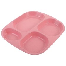 1Set Unbreakable PP Divided Plates Washable Reusable for Children Dinner