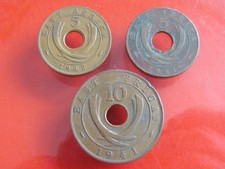 BRITISH EAST AFRICA ( 1941-42 ) 2X5 & 10 CENTS HIGH COLLECTABLE RARE COINS