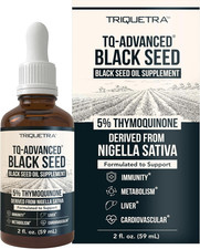 Black Seed Oil Liquid  5 Thymoquinone - Tq-Advanced   High Potency - 100 Mg p