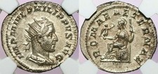 NGC AU ROMAN COINS PHILIP I, AD 244-249. AR Double-Denarius. A898