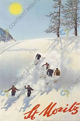 Ski Poster Walter Herdeg (1908-1995) - ST. MORITZ #92