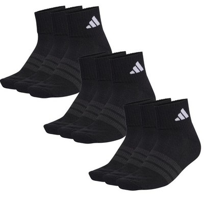 9er Pack adidas Quarter Socken Cushioned Sportswear Ankle schwarz Multipack