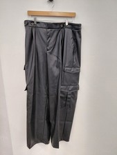 Women's A New Day Faux Leather Black Size 14 Cargo Pants