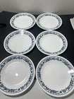Vintage Corelle 6 1/4" Saucer Plate Pyrex Old Town Blue Onion Pattern Set of 6
