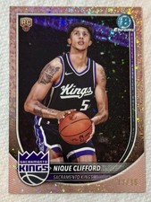 2025-26 Bowman Chrome Nique Clifford RC Rose Gold Mini-Diamond Refractor /15 SSP