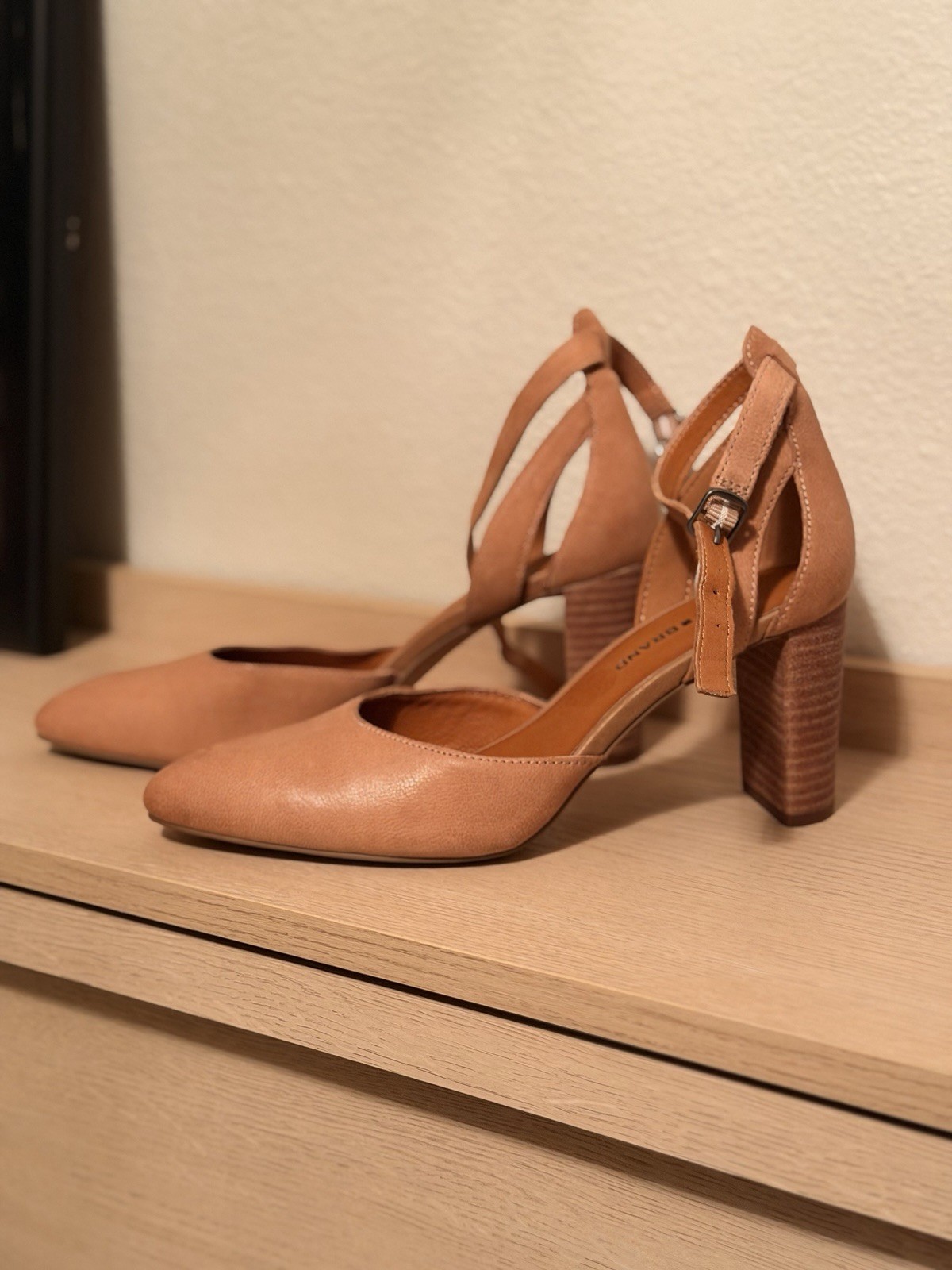 Lucky Brand Tan Leather Heels New with Out Box Size 7 1/2 M New