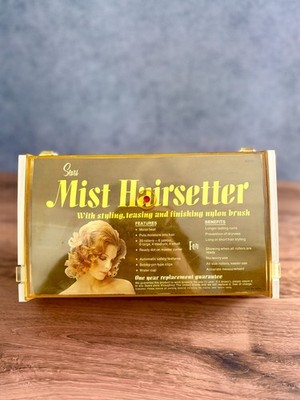 Sears Mist Hairsetter 20 Roller Set Yellow Case Vintage 1970s, Complete & Unused