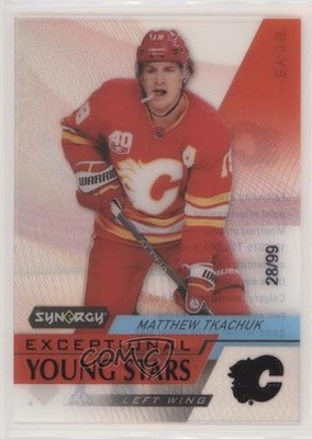 2020 Upper Deck Synergy Exceptional Young Stars Black 28/99 Matthew Tkachuk 0f3d