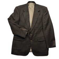 VTG Oscar de la Renta Mens 2 Button Blazer Size 41R Tweed Blazer Brown Academia