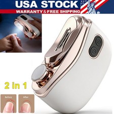 New Automatic Electric Nail Clippers Trimmer with LED Light 3 Adjustable Speeds